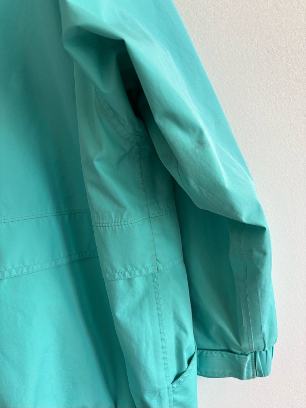 Vintage 90s FarWest Turquoise Lightweight Gore-Tex Windbreaker Rain Jacket - Picture 8 of 14